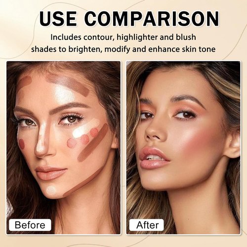 IONSGAKO Cream Contour Stick Makeup Kit - Double-Ended Highlighter & Bronzer | 6 Colors for Sculpting Cheeks