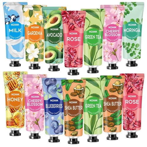 MZANK 14 Pack Hand Cream Set - Nourishing Moisturizer for Dry Cracked Hands | Perfect Gift for Any Occasion