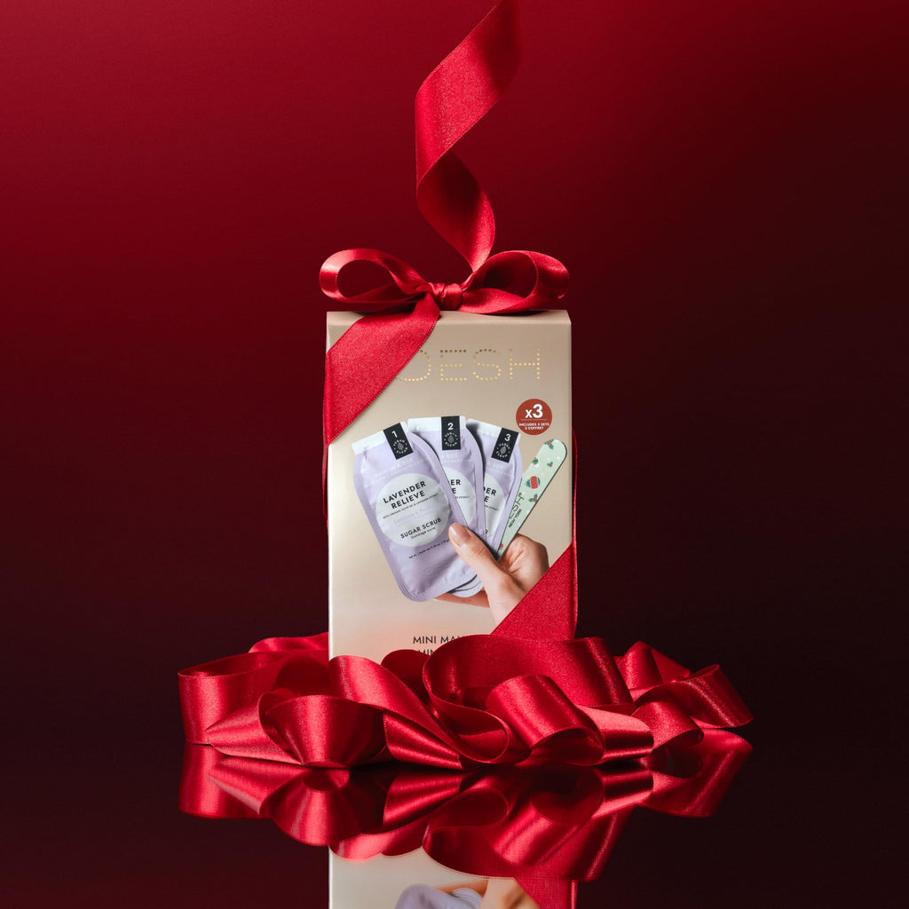 VOESH Mini Mani Gift Set - Complete 3-Step Hand Treatment: Includes 3 sugar scrubs, cream masks, and massage butters to exfoliate, moisturize & nourish dry hands - K-Beauty Korean Skincare