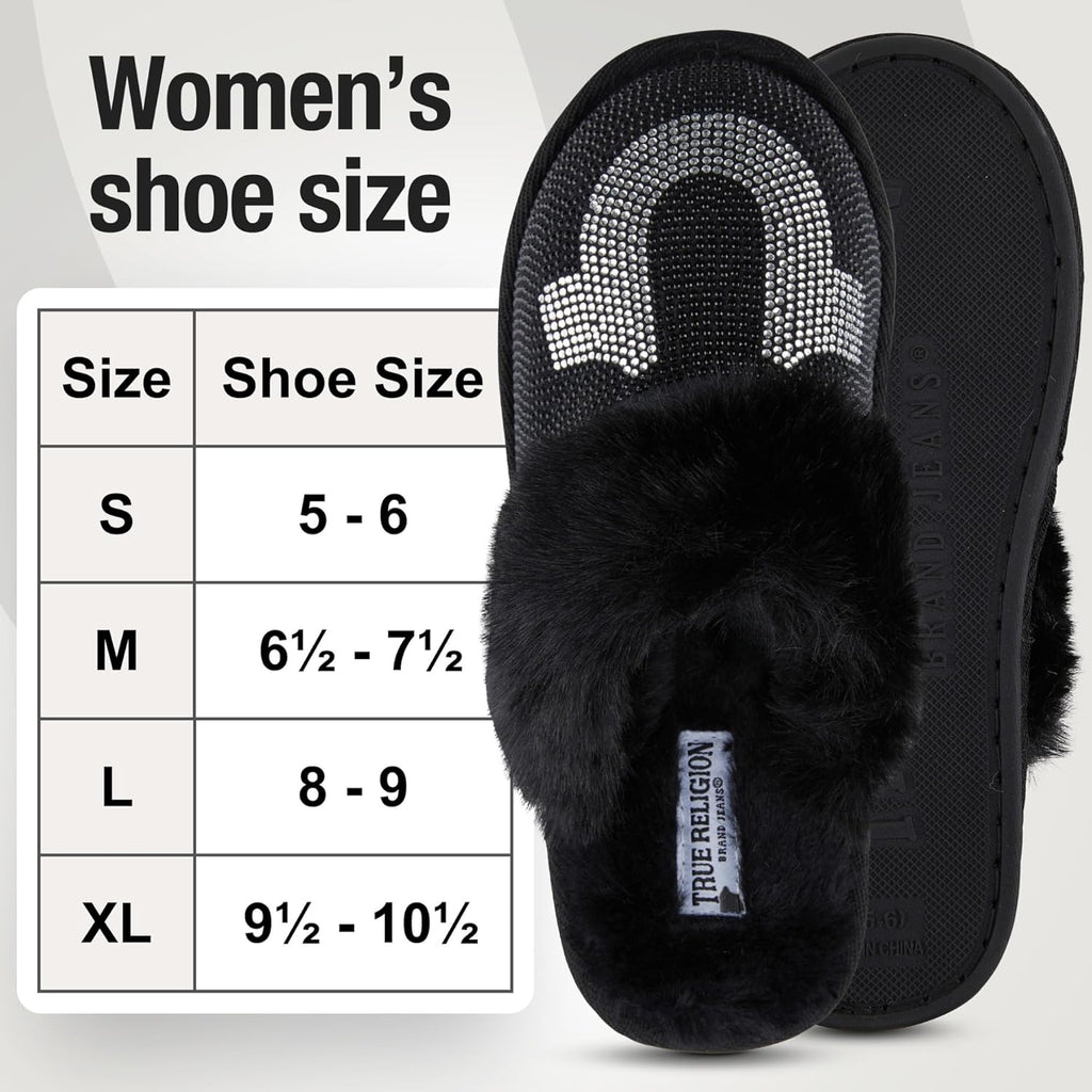 True Religion Women's Cozy House Slippers - Perfect Gift for Comfort and Style
