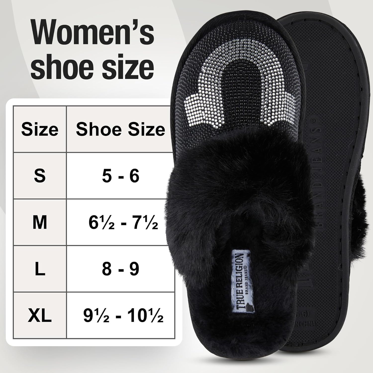 True Religion Women's Cozy House Slippers - Perfect Gift for Comfort and Style