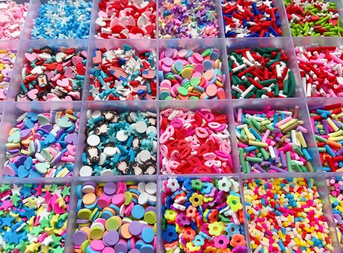EHOPE Fake Sprinkles 220G Polymer Clay Slices Fake Candy Sprinkle Faux Sprinkles for Nail Art DIY Crafts Cake Phone (28 Styles)