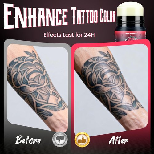 Phomemo Tattoo Aftercare Balm, 1.76oz Tattoo Balm Butter for New & Old Tattoos Healing, Moisturizing, Brightening, 100% Natural & Petroleum-Free Tattoo Cream