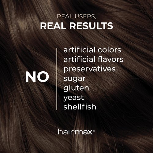 Hairmax Hair, Skin and Nails Dietary Supplement – Hair Loss & Hair Regrowth Treatment. 2500mcg Biotin, DHT Blocker, MSM & Antioxidants, 60 Capsules