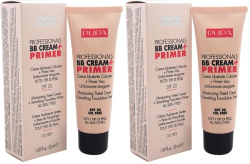 Pupa Milano Professionals BB Cream and SPF 20 Primer for Women, No. 001/Nude, 1.69 Ounce (Pack of 2)