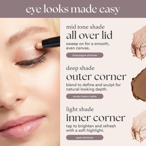 Julep Eyeshadow 101 Cream-to-Powder Waterproof Shadow Stick - Pearl Shimmer | Long-Lasting, Crease-Proof Light Golden-Beige