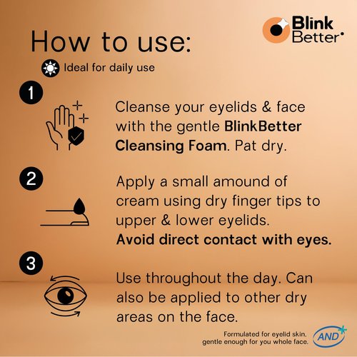 BlinkBetter BetterLids Restore Eyelid Cream – Barrier Support to Hydrate, Soothe & Moisturise Dry, Itchy, Red & Sensitive Eyelids – Lightweight Daily Formula with 3% Oat & Ceramides, 1 fl oz