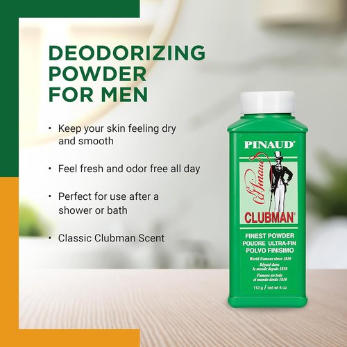 Clubman Pinaud Finest Powder - Skin Soothing Formula, White, 4 oz for Ultimate Comfort