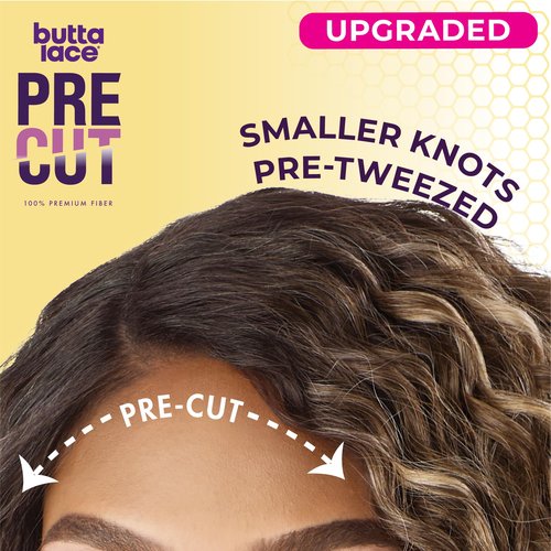 Sensationnel Butta Lace Precut Wigs - Unit 7 Glueless Extra Wide 5 Inch Deep Parting Synthetic Pre Tweezed Smaller Knot Hairline (TH2/27)