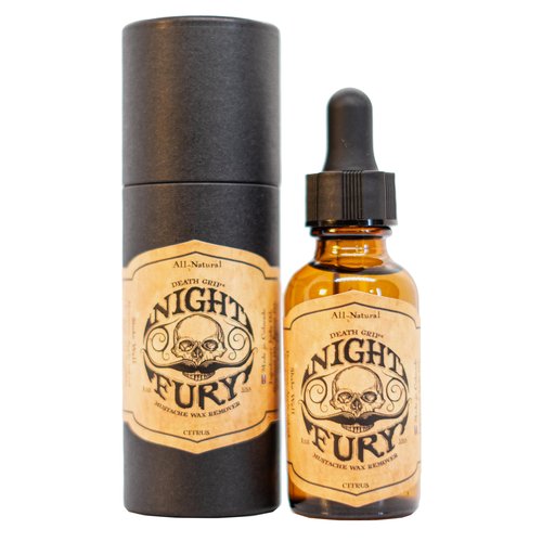 THE VINTAGE GROOMING CO. Mustache Wax Remover Night Fury Oil by Death Grip - Get Wax Out Of Your Handlebar Moustache Or Beard | Mustache Cleaner Kit