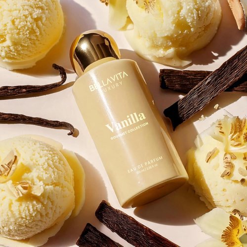 Bellavita Luxury Vanilla Eau de Parfum - Unisex Long-Lasting Fragrance | 100 ml (3.4 fl. oz.) | Gourmet Coconut & Vanilla Notes