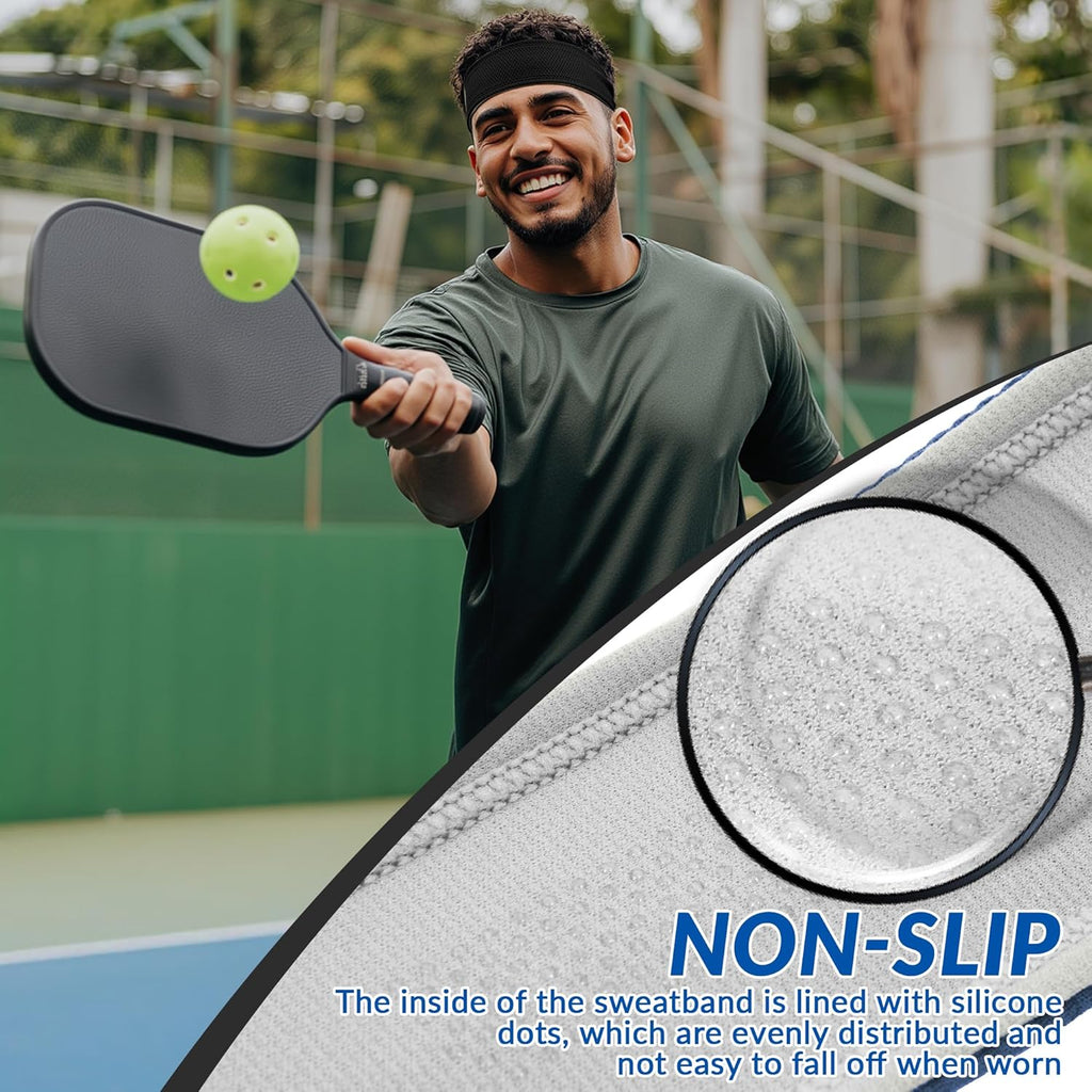 Sukeen Sports Headbands - Moisture-Wicking Non-Slip Sweatbands for Men | Breathable Elastic for Fitness & Yoga