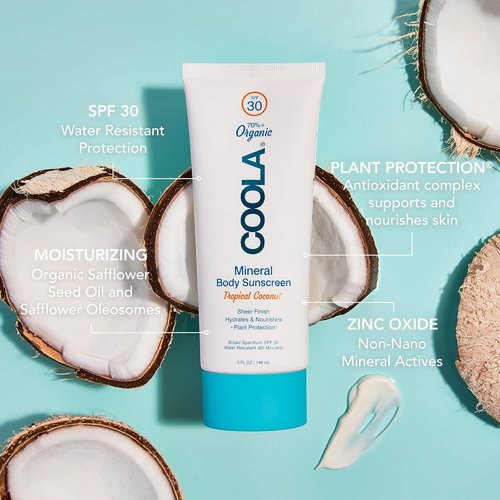 COOLA Organic Mineral Sunscreen - Daily Skin Protection Lotion | Vegan & Gluten-Free, 5 Fl Oz