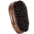 GROOMAGE Boar Bristle Beard Brush for Men, 4.2-Inch Black Walnut Wood Handle Military Style, Men's Natural Wooden Boar Bristles Mustache Brush