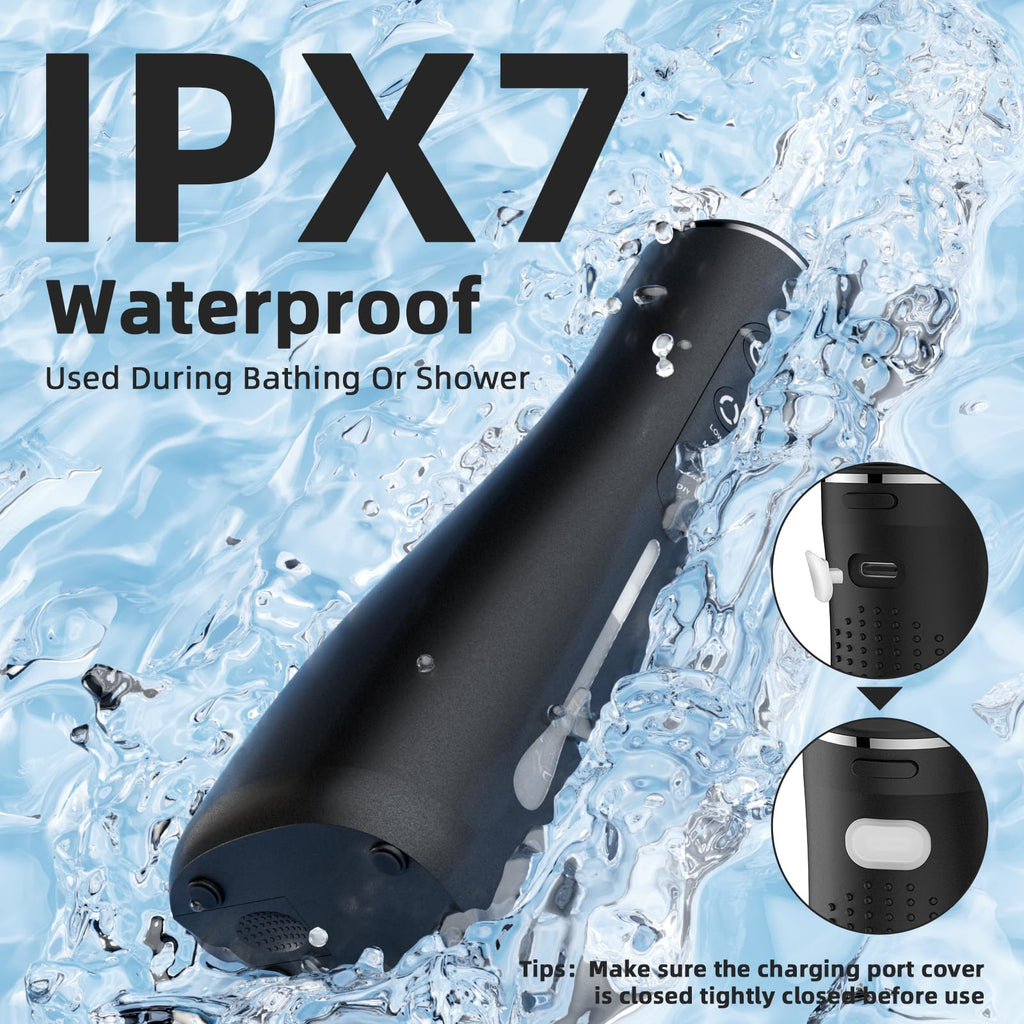 Water Flosser for Teeth Cordless Rechargeable Electric Tooth Flosser 4 Modes 300ML Water Tank IPX7 Waterproof for Travel Home (Black)