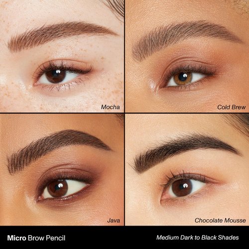 Morphe Micro Dual Eyebrow Pencil - Ultra-Precise Dual-Ended Brow Tool - Long-Lasting, Richly Pigmented Formula - Java (0.003 oz)