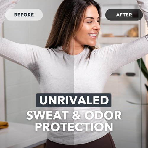 SweatBlock Antiperspirant Deodorant System | MAXIMUM CLINICAL STRENGTH for Men & Women | Hyperhidrosis Aid for up to 7 Days Sweat Control | Roll On 1.2 fl oz + Coconut & Vanilla Deo Stick 2.7oz