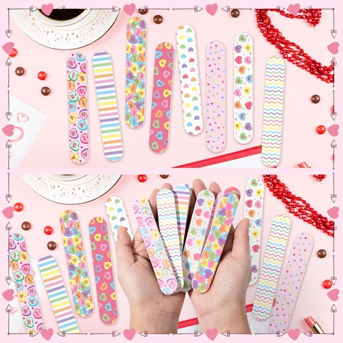 H1vojoxo Happy Wedding Party Nail Files - 48pcs Conversation Heart Double Sided Emery Boards Wedding Party Nail Files Favor Wedding Bridesmaid Gift for Employee Coworkers Appreciation Teacher Staff