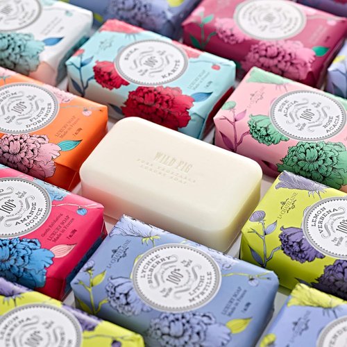 La Chatelaine Luxury Exfoliating Bar Soap - Natural Shea Formula with Sweet Almond, 7 oz