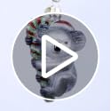 Christmas Koala Glass Blown Ornament - Handcrafted Holiday Tree Decoration - Variation 4.25 Inches