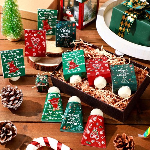 Sacubee 48 Christmas Hand Cream Gift Bulk Travel Size Skin Lotion for Women Party Favors Gift Set Merry Xmas Stocking Stuffers Bridal Baby Shower Hand Cream Set for Guest
