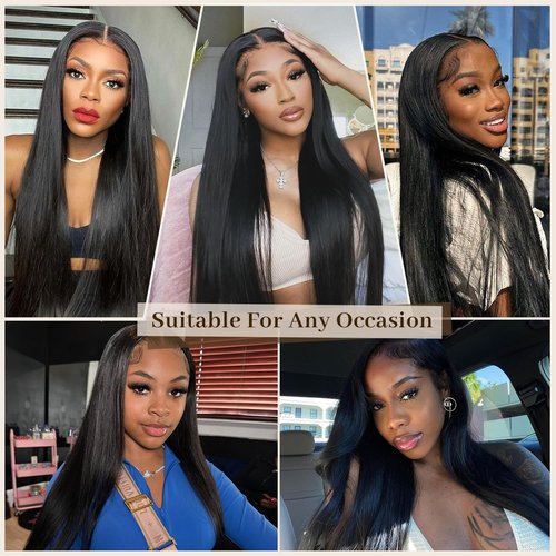 MIRONICA Straight Human Hair Bundles 22 Inch 12A Brazilian 1 Bundles Human Hair 100% Unprocessed Virgin Hair Double Machin Weft for Black Women Natural Black Color Hair Extensions