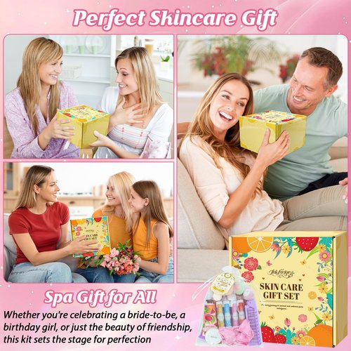 104PCS Sleepover Spa Party Supplies, Include Face Masks, Lip Balm, Hand Cream, Under Eye Patches, Lip Mask, Foot Bath Bombs, Hair Comb, Headband, Spa Birthday Kit for Women Girls Gift Skincare Set