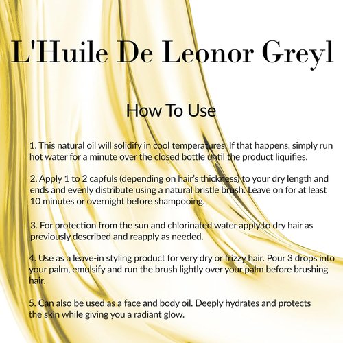 Leonor Greyl L'Huile Pre-Shampoo Treatment - Nourishing Hair Oil for Dry Hair, 0.84 FL OZ | Sun & Water Protection