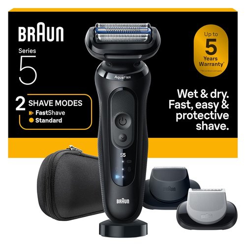 Braun Electric Razor for Men - Series 5 Beard Shaver with Body Groomer & Travel Case | Model S5 5155cs