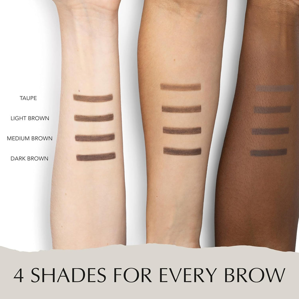 Xtreme Lashes Brow Pencil - Waterproof, Smudge-Proof, Long-Lasting Dark Brown Eyebrow Makeup with Spoolie Brush