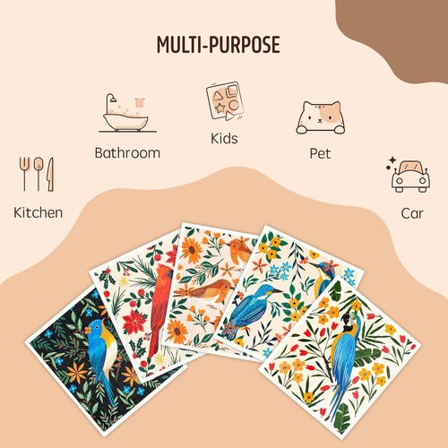 Skiennix Swedish Dishcloths - 5 Pack Reusable Kitchen Towels | Super Absorbent & Biodegradable