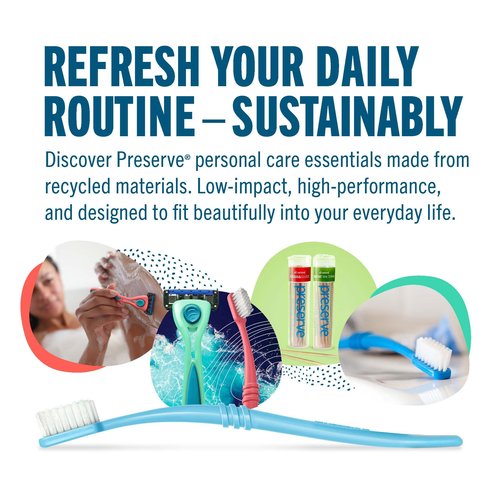 Preserve POPi Shave Razor Blades Refills - 5 Blade Razors for Men & Women - Ceramic Coated Shavers for Comfort with Aloe-Cocoa Butter Strip - Reusable Shaving Refill - 4 Pack