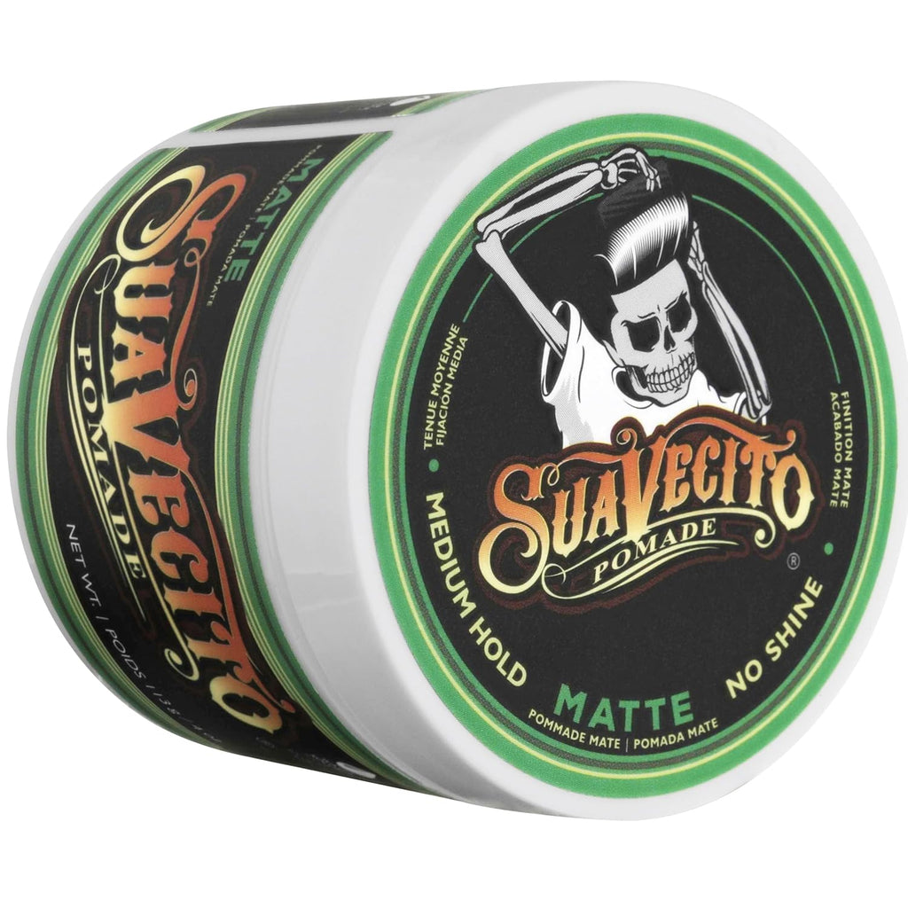 Suavecito Pomade - Matte Hair Paste for Natural Texture - Medium Hold, 4 oz | Perfect for Men's Hairstyles