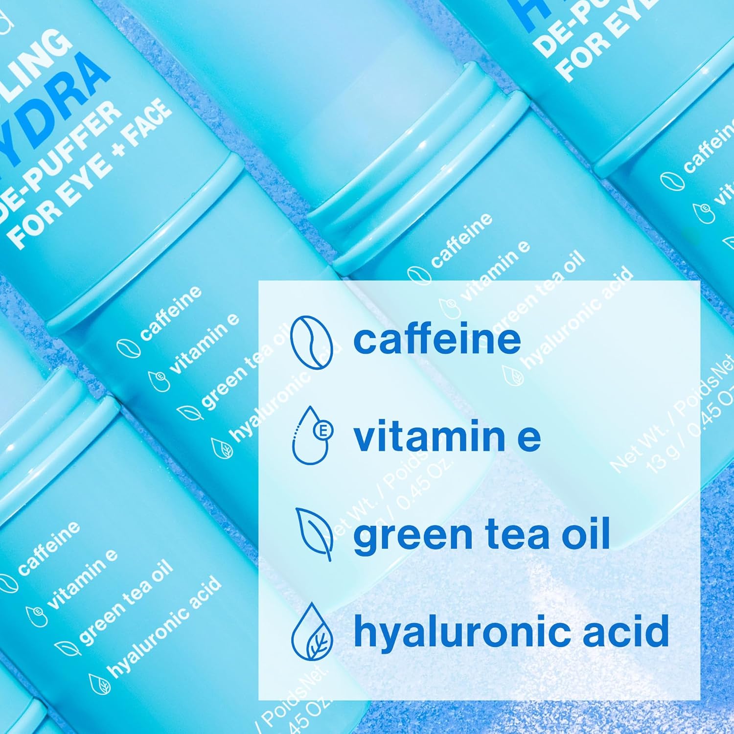Wet n Wild Cooling Hydra De-Puffer - Soothing Face Primer Stick with Vitamin E & Caffeine | Vegan & Cruelty-Free (Pack of 2)