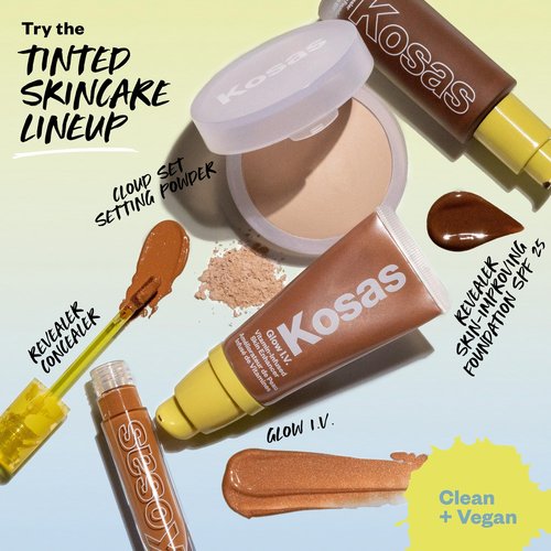 Kosas Glow I.V. Vitamin-Infused Skin Enhancer Face Makeup - Tinted Beauty Highlighter for a Healthy Glow - Radiate