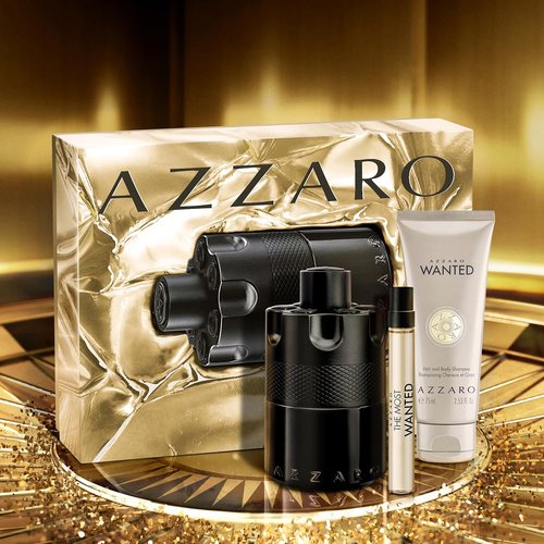 Azzaro The Most Wanted Eau de Parfum Intense Set - Fougère Woody Cologne for Men, 3.4 fl oz & Travel Spray