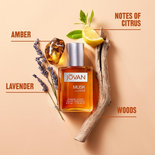 Jovan Musk for Men Aftershave - Long-Lasting Fragrance with Carnation, Lavender & Amber | 8 fl oz