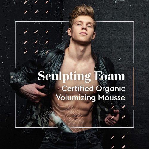 Avenue Man Sculpting Foam - Unscented Frizz Control & Firm Hold Hair Mousse for Men - 7 oz