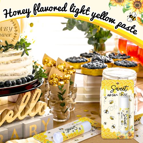 Sacubee 30 Pack Sweet as Can Bee Bulk Baby Shower Games Prizes Party Gifts Lip Balms Favors for Winners Adults Guests Gender Reveal Favors Decorations Baby Shower Souvenirs Gift Bags Stuffers