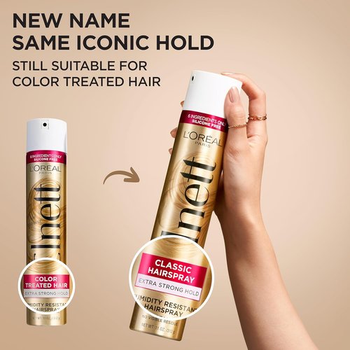 L'Oreal Paris Elnett Satin Hairspray - Extra Strong Hold for Color Treated Hair | 11 oz