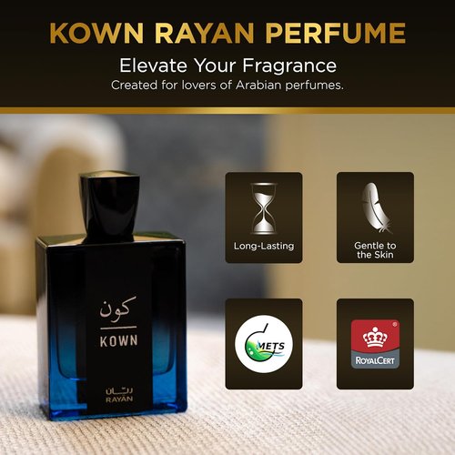 RAYAN Kown - Modern Woody Oud Perfume for Men | Long-Lasting Arabian Eau De Parfum, 100mL