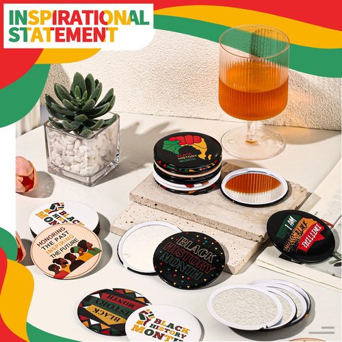 Geetery 36 Pcs Black History Month Gifts Bulk Reggae Compact Mirrors Decorations Mini Rasta Portable Pocket Travel Mirror for Purse African American Independence Day Freedom Jamaican Party Supplies