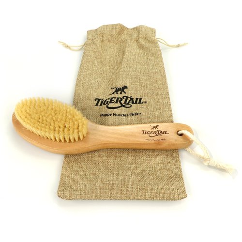 Tiger Tail Therapeutic Dry Brush for Body – Includes Carry Bag - Exfoliating Brush for Lymphatic Massage, Cellulite Appearance, Skin Rejuvenation, Dead Skin Cell Removal/Detox, Fascia Massage