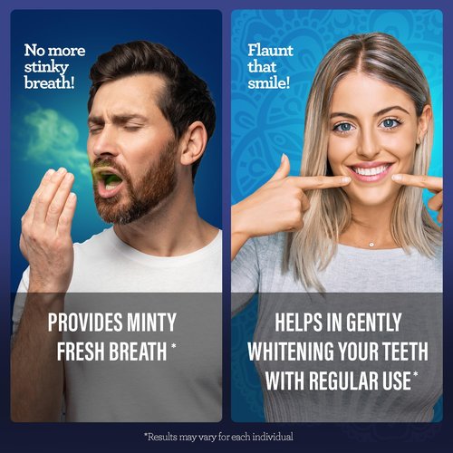 GuruNanda Teeth Whitening Dual Barrel Oxyburst Mouthwash - Alcohol & Fluoride Free, Hydrogen Peroxide to Promote Whiter Teeth - Wild Mint - 3x20 Fl Oz