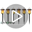 Solar Flame Torch Lights Outdoor - Warm White Flickering Garden Lanterns, Waterproof, Hanging & Stake Options