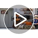 Animated Pumpkin Scarecrow with Candy Bowl Halloween Decoration - Sound Activated, Lights & Singing - 4.5ft - Pumpkin Scarecrow Variation