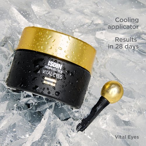 ISDIN Isdinceutics Vital Eyes - Night Eye Cream with Melatonin & Cooling Applicator for Wrinkles