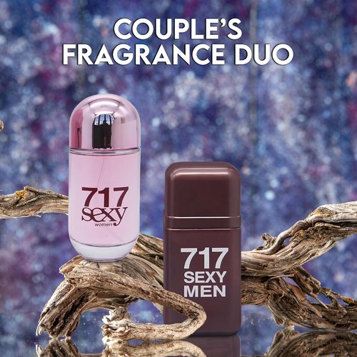 AFLUXE 717 Eau De Parfum Set for Couples - Amber Floral & Bourbon Vanilla | Elegant 100ml Gift Bottle