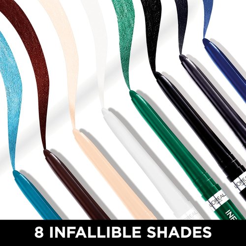 L'Oreal Paris Infallible Grip Gel Eyeliner Pencil - Waterproof, Smudge-Resistant, 36HR Wear, Blue Jersey, 0.01 Oz