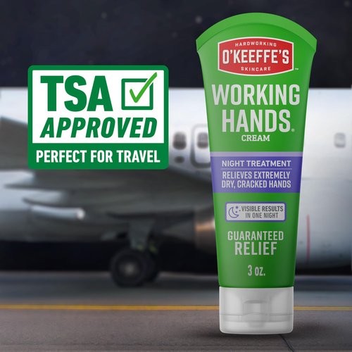 O'Keeffe's Working Hands Night Treatment Hand Cream for Extreme Dryness - 3 oz Tube (2 Pack) - Repairing Skincare for Cracked, Dry Hands